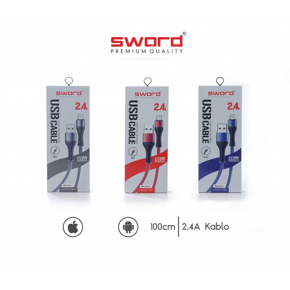  SWORD 2.4 Amper Iphone USB Kablo SW-A111
